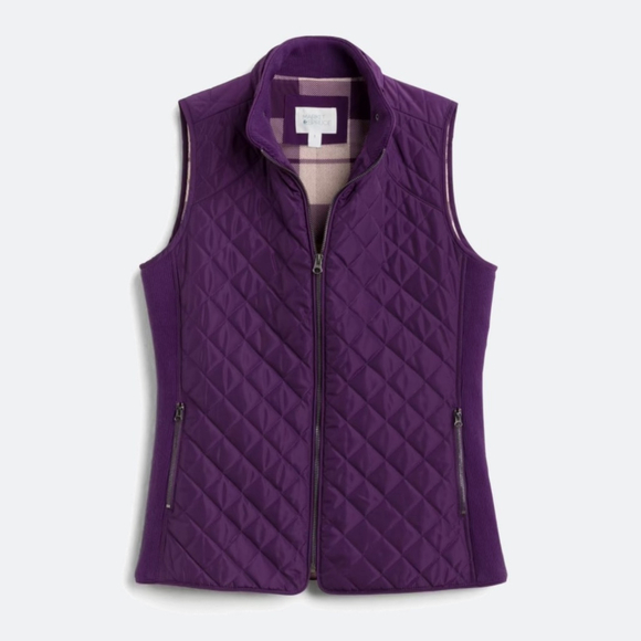 Market & Spruce Dulcie Quilted Vest – Dark Purple – Size L (EUC) - Picture 4 of 5